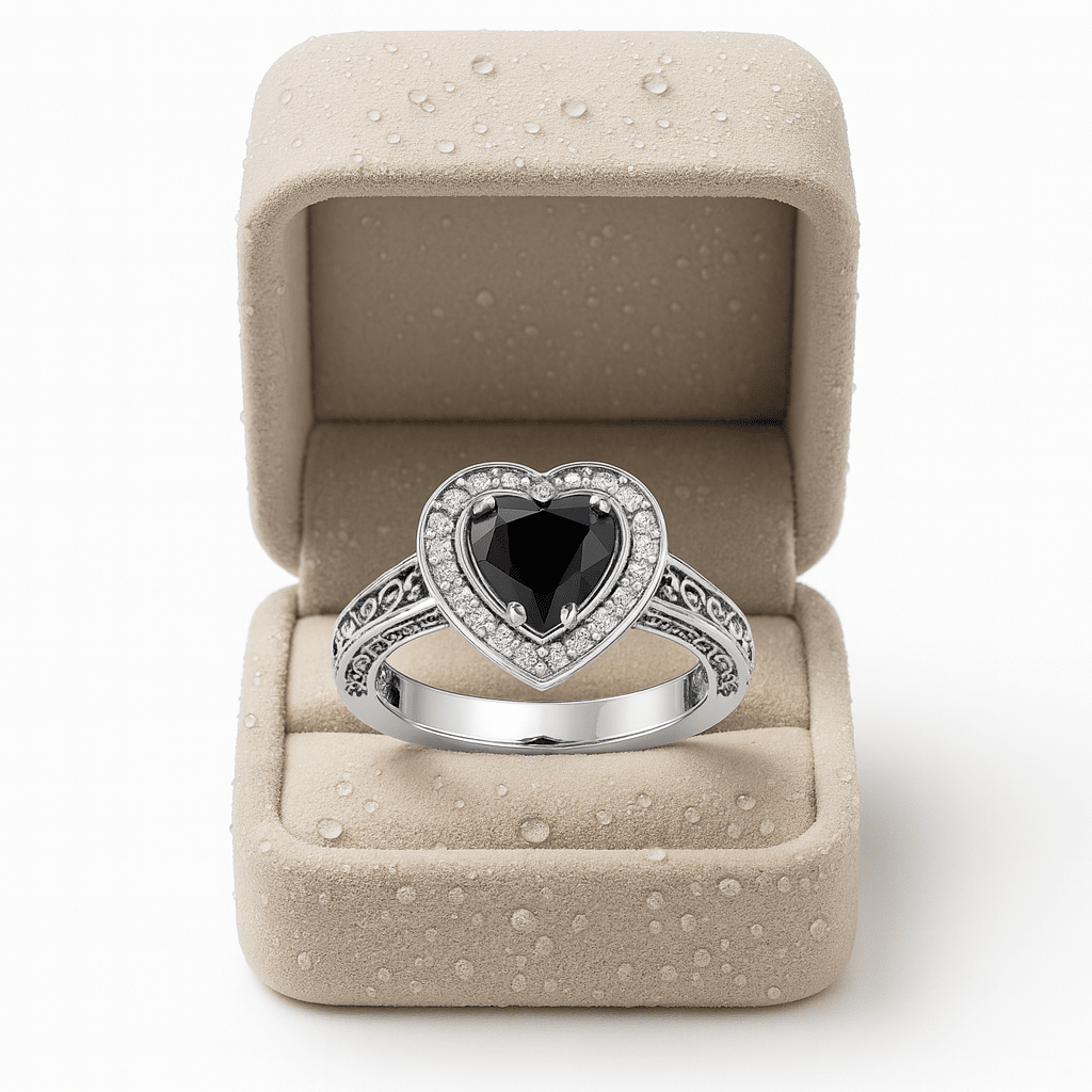 Onyx Araliya — Midnight Heart Black Onyx Ring - Image 2