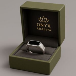 Midnight Valor Band – Masculine black titanium band with matte finish