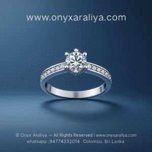 Classic Six-Prong Solitaire Ring with Pave Band