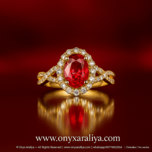 Ruby Halo Infinity Ring – 22K Gold Plated Silver
